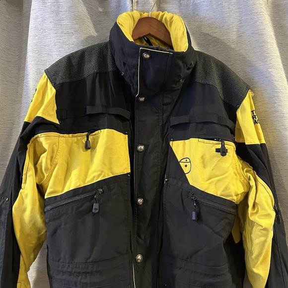 Vintage The North Face Steep Tech Ski Jacket Scot Schmidt Yellow Mens Rare - Picture 2 of 7